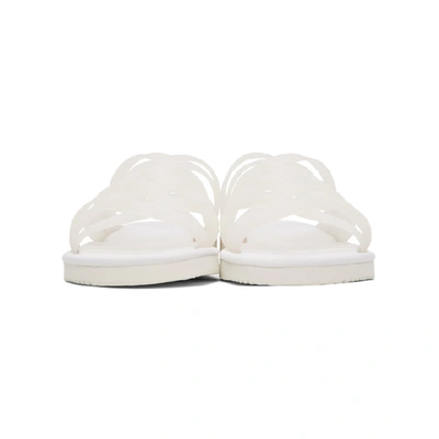 Shop Fumito Ganryu Ssense Exclusive White Silicon Sheet Sandals In 1 White