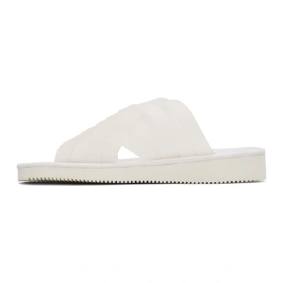 Shop Fumito Ganryu Ssense Exclusive White Silicon Sheet Sandals In 1 White