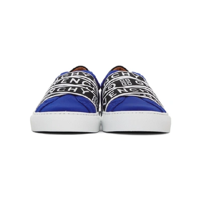 Shop Givenchy Blue Jersey Urban Knots Sneakers In 461 Blue