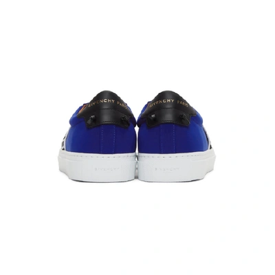 Shop Givenchy Blue Jersey Urban Knots Sneakers In 461 Blue