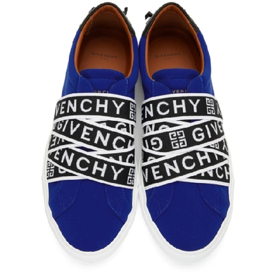 Shop Givenchy Blue Jersey Urban Knots Sneakers In 461 Blue