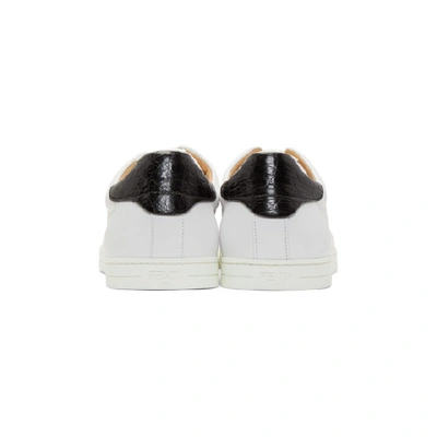 Shop Fendi White 'bag Bugs' Sneakers