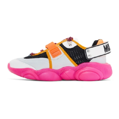 Shop Moschino Pink Fluo Teddy Sneakers In 604 Fuxia