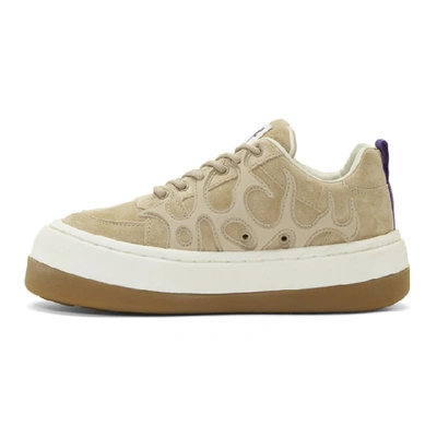 Shop Eytys Ssense Exclusive Brown Suede Sonic Sneakers In Dune