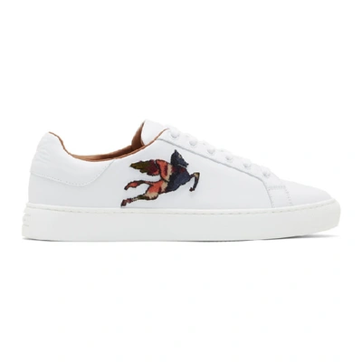 Shop Etro White Embroidery Sneakers In 990 White