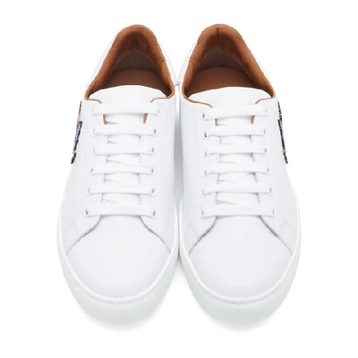 Shop Etro White Embroidery Sneakers In 990 White