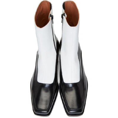 Y/PROJECT 黑色 AND 白色拼接中筒靴