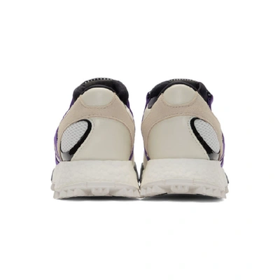Shop Adidas Originals By Alexander Wang White And Purple Wangbody Run Sneakers In Wht/purple