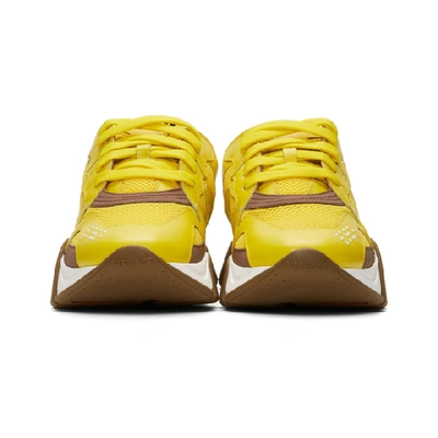 Shop Versace Yellow Squalo Sneakers In Kshar Suarr