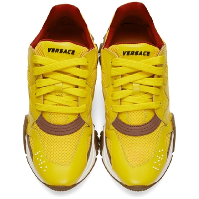 Shop Versace Yellow Squalo Sneakers In Kshar Suarr