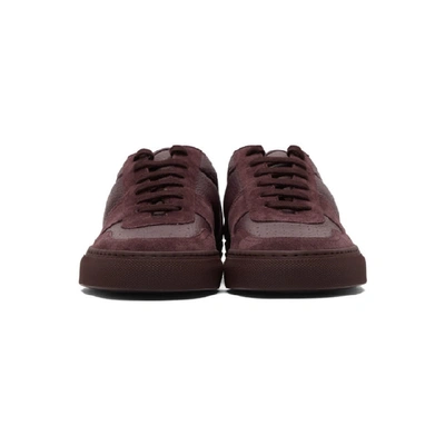 Shop Common Projects Burgundy Bball Premium Low Sneakers In 3497 Bordea