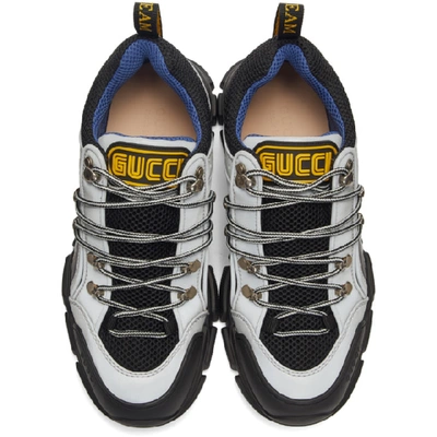 Shop Gucci Grey And Black Reflective Flashtrek Sneakers In 8168 Reflec