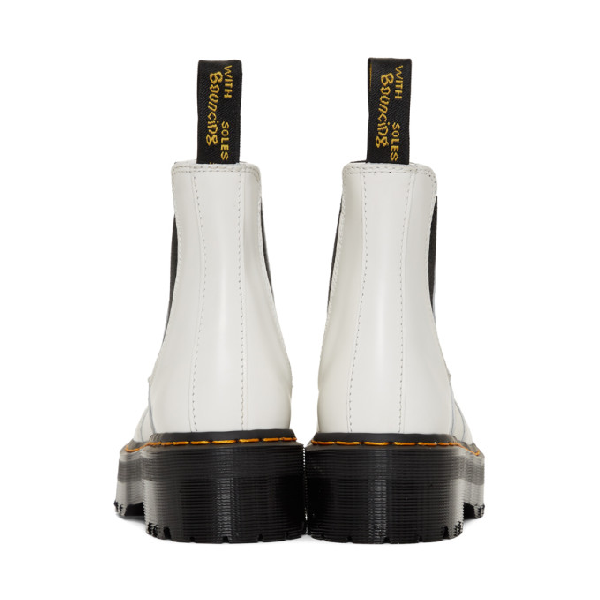 white 2976 quad chelsea boots