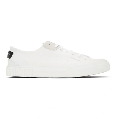 Shop Givenchy White Tennis Light Low Sneakers In 100-wht