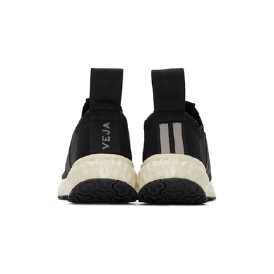 Shop Rick Owens Black Veja Edition V-knit Sneakers In Black Pierre