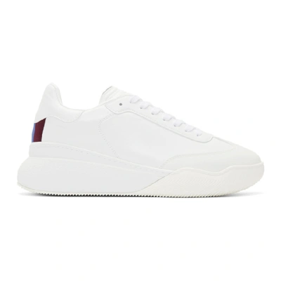 Shop Stella Mccartney White Loop Lace-up Sneakers In 9043 White