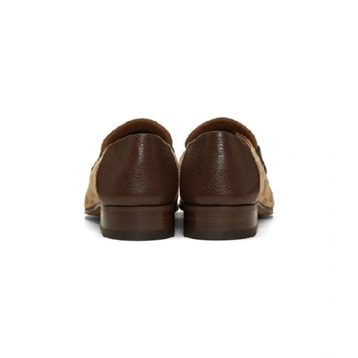 Shop Gucci Beige And Brown Gg Bonny Loafers In 8365 Beige