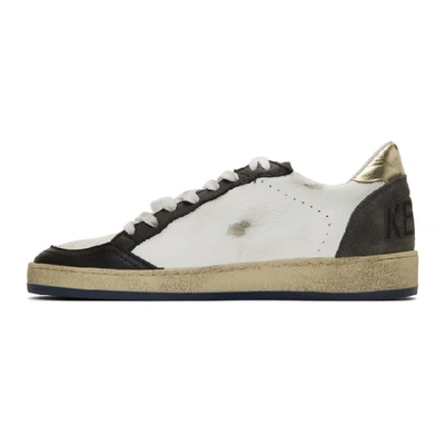 Shop Golden Goose White And Black Ball Star Sneakers In Whtblkblue
