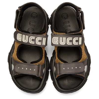 Shop Gucci Grey Reflective Sega Aguru Sandals In 1265 Reflec