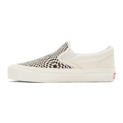 Shop Vans Black And White Anaheim Factory Slip-on 98 Dx Sneakers