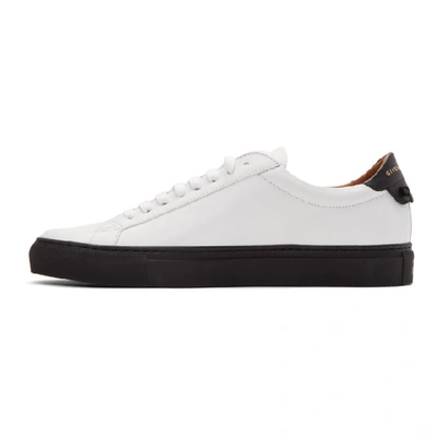 Shop Givenchy White And Black Embroidered Urban Street Sneakers