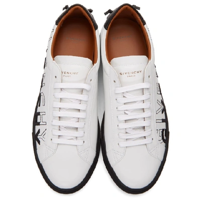 GIVENCHY 白色 AND 黑色 URBAN STREET 刺绣运动鞋