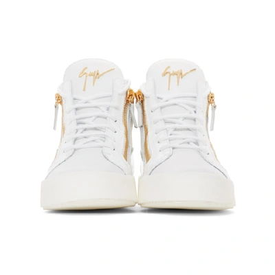 Shop Giuseppe Zanotti White Kriss High-top Sneakers In Birel Bianc