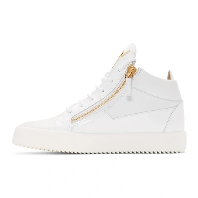 Shop Giuseppe Zanotti White Kriss High-top Sneakers In Birel Bianc