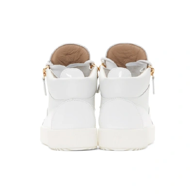 Shop Giuseppe Zanotti White Kriss High-top Sneakers In Birel Bianc