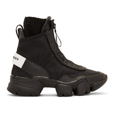 Shop Givenchy Black Jaw High Sneakers In 001 Black