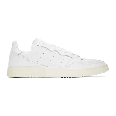 Shop Adidas Originals White Supercourt Sneakers In Whiteoffwht