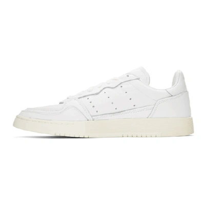 Shop Adidas Originals White Supercourt Sneakers In Whiteoffwht