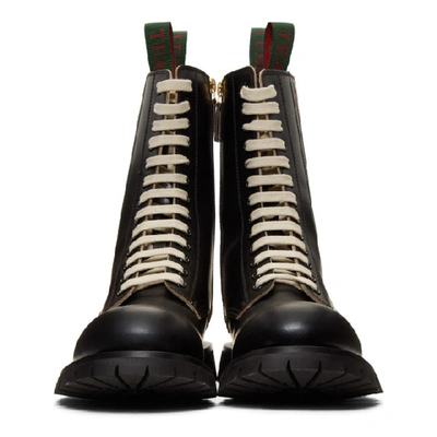 Shop Gucci Black Arley Boots In 1070 Black