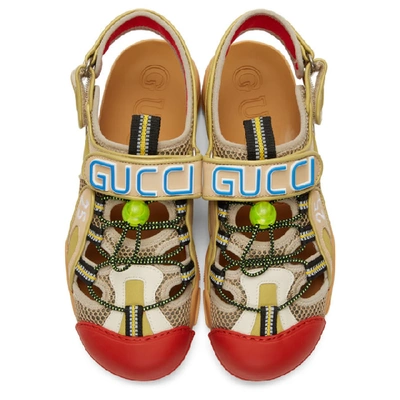 GUCCI 驼色 TINSEL 凉鞋