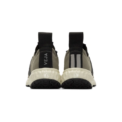 Shop Rick Owens Grey Veja Edition V-knit Sneakers In 78 Dark Dus