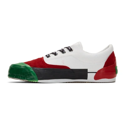 Shop Palm Angels Green & Red Flame Sneakers In Green/multicolor