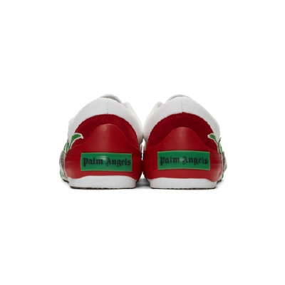 Shop Palm Angels Green & Red Flame Sneakers In Green/multicolor