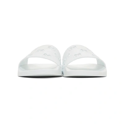 Shop Gucci White Gg Slides In Great White