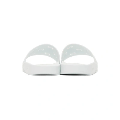 Shop Gucci White Gg Slides In Great White