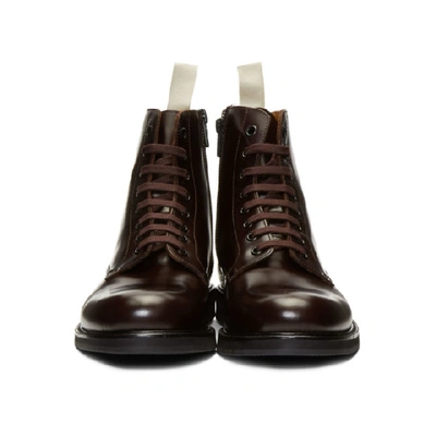Shop Common Projects Burgundy Standard Combat Boots In 3497 Bordea