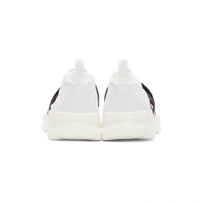 Shop Moncler White Adon Slip-on Sneakers In 001 White