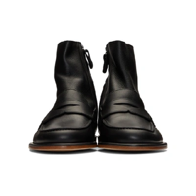 Shop Loewe Black Loafer Boots In 1100black