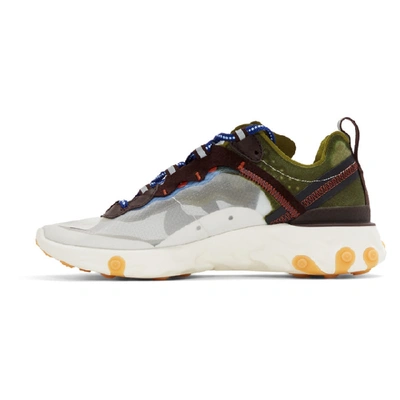 Shop Nike Green And Brown React Element 87 Sneakers In 300mosbkdrd