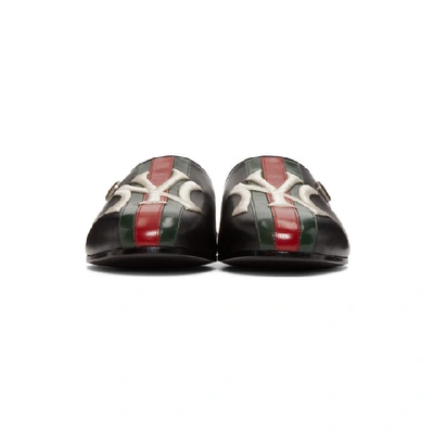 Shop Gucci Black Ny Yankees Edition Web Flamel Loafers In 6464 Black