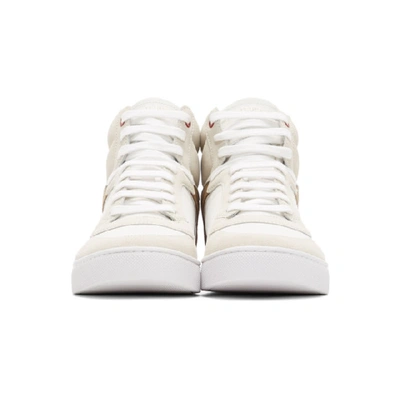 Shop Burberry White Reeth High-top Sneakers