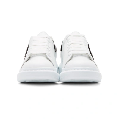 Shop Alexander Mcqueen White And Black Beetle Oversized Sneakers In 9580 Whtblk