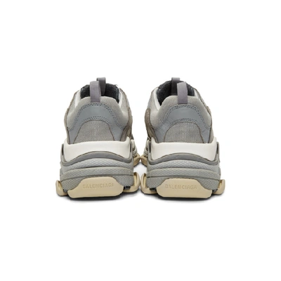 Shop Balenciaga Grey Triple S Sneakers In 1259 Grey