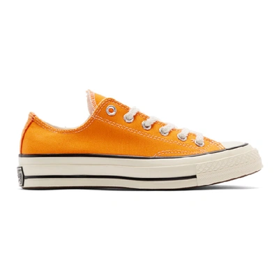 Shop Converse Orange Chuck 70 Low Sneakers In Orangerind