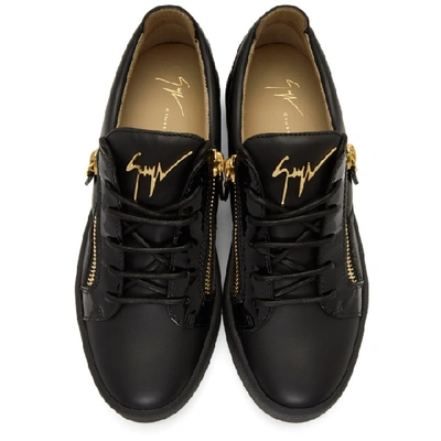 Shop Giuseppe Zanotti Black May London Frankie Sneakers In Birel Nero