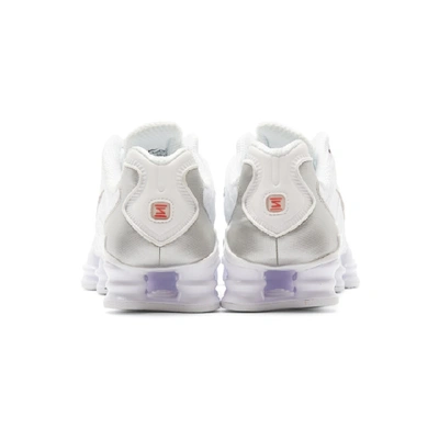 Shop Nike White Shox Tl Sneakers In 100 White